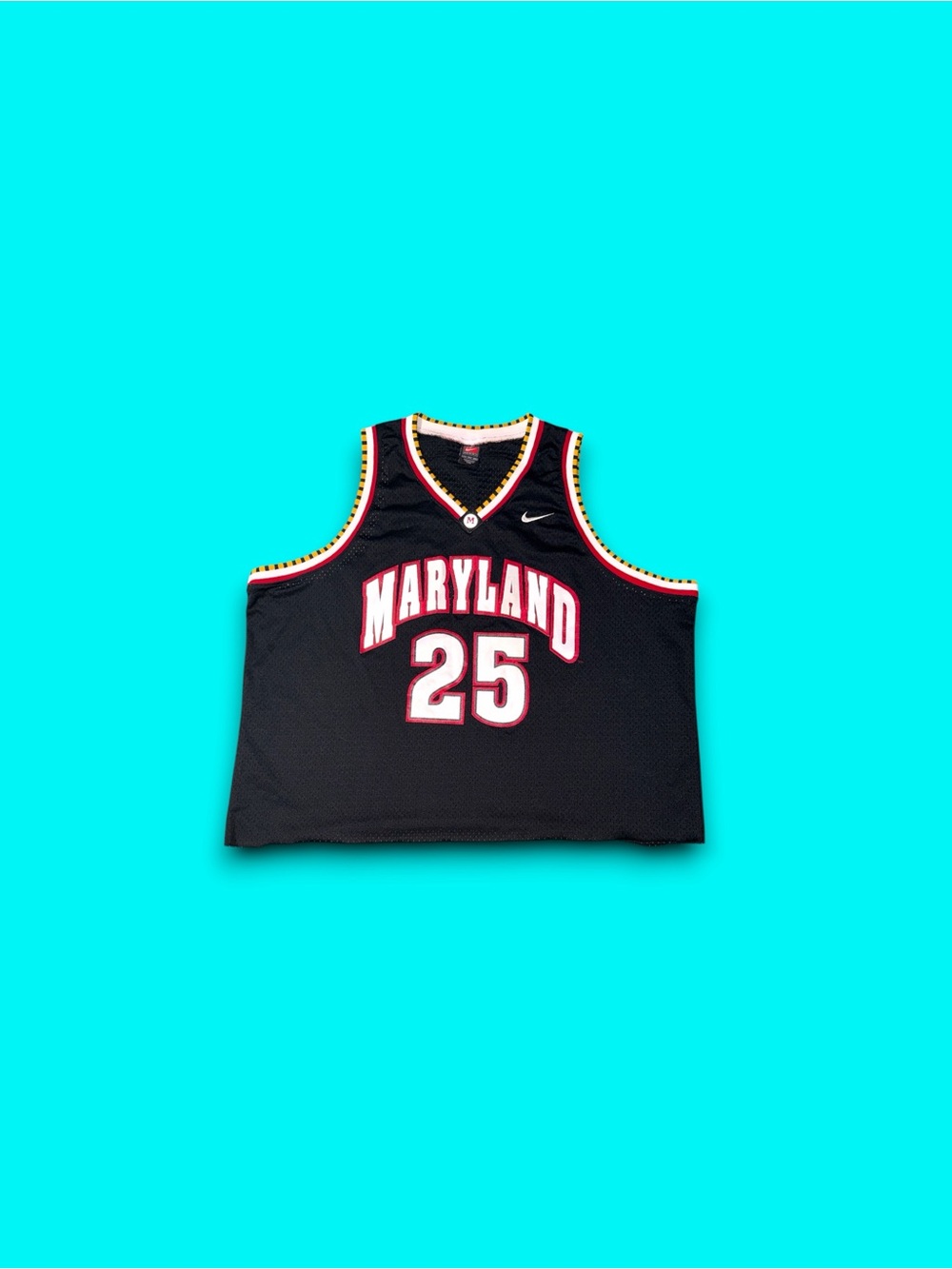 Nike Maryland Terrapins Basketball Jersey 25 Black Red White Elite 4XL NCAA